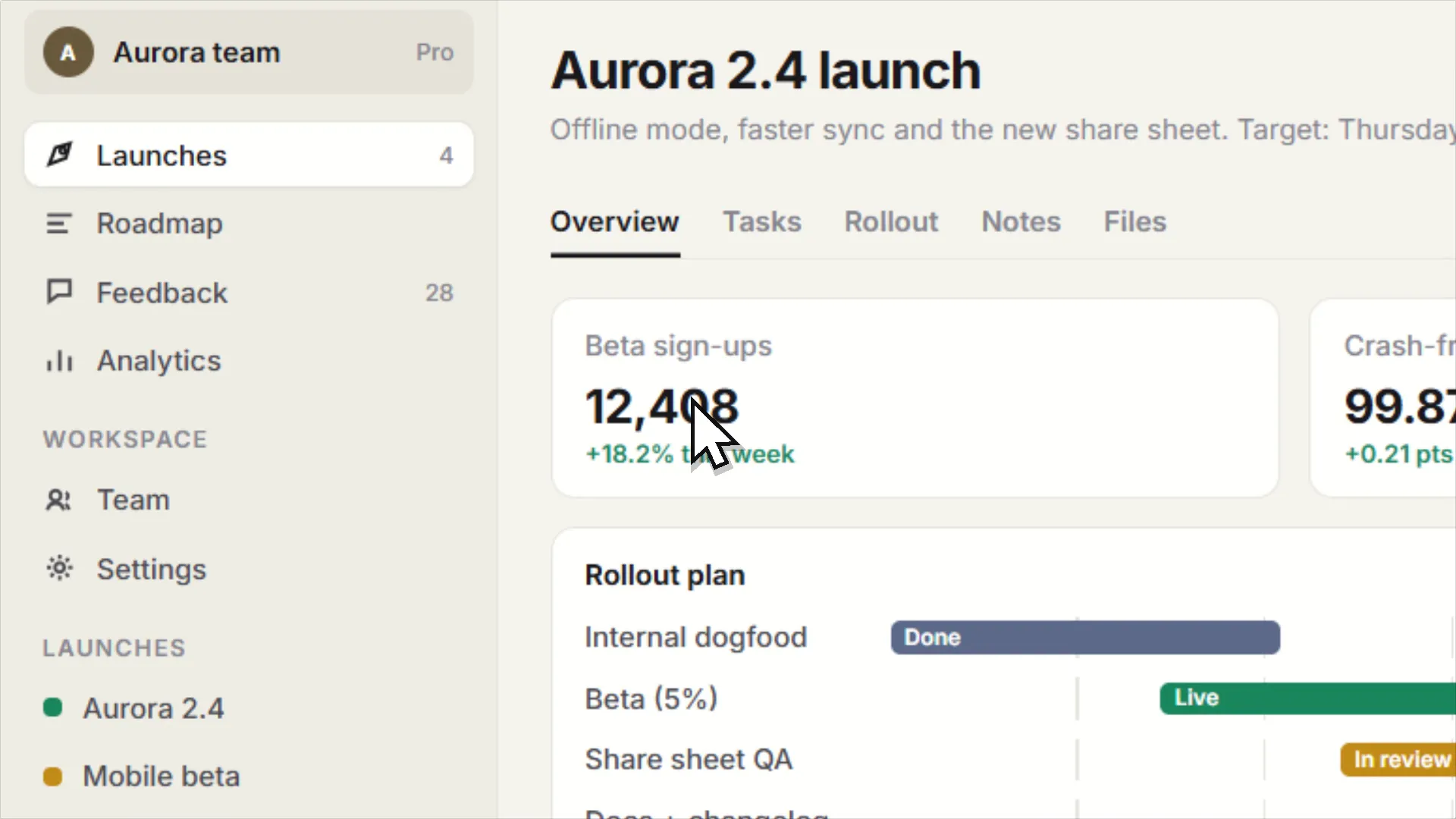 The same moment recorded with Vuoom, zoomed 2.5 times into the sign-up count, which reads 12,408.